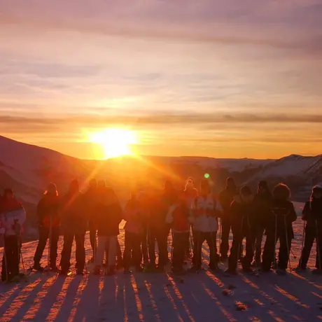 TRAMONTO IN CIASPOLE AI PIANI DI RAGNOLO