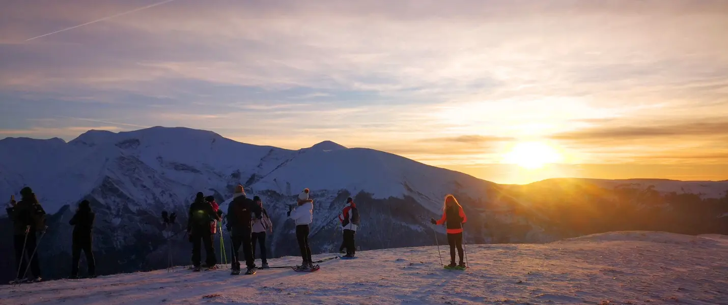 TRAMONTO IN CIASPOLE AI PIANI DI RAGNOLO