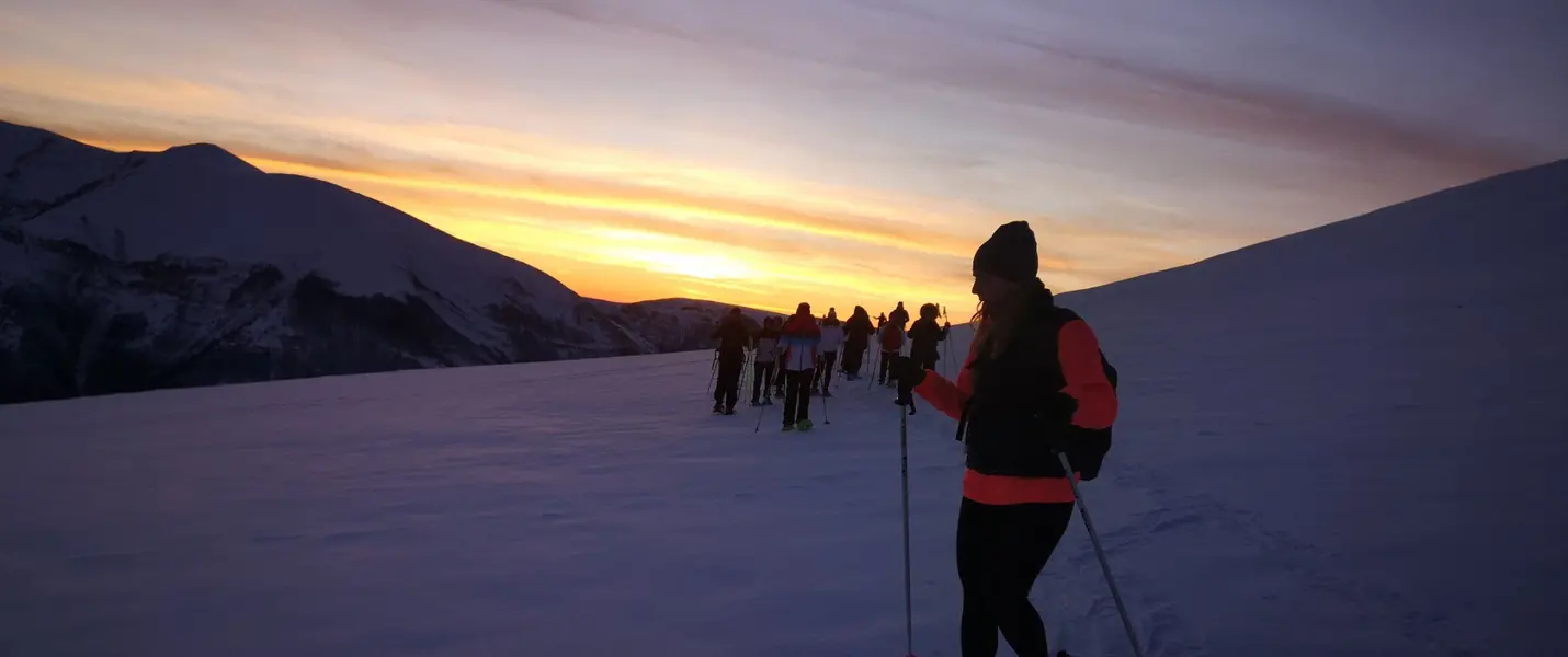 TRAMONTO IN CIASPOLE AI PIANI DI RAGNOLO