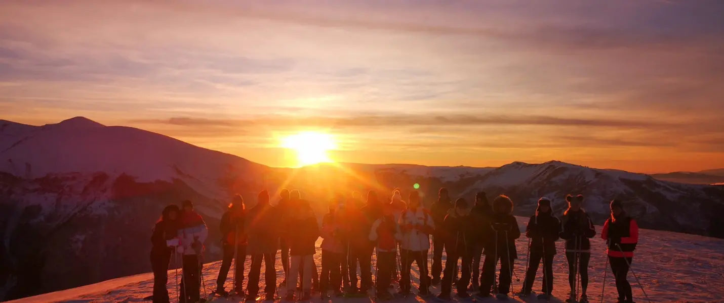 TRAMONTO IN CIASPOLE AI PIANI DI RAGNOLO