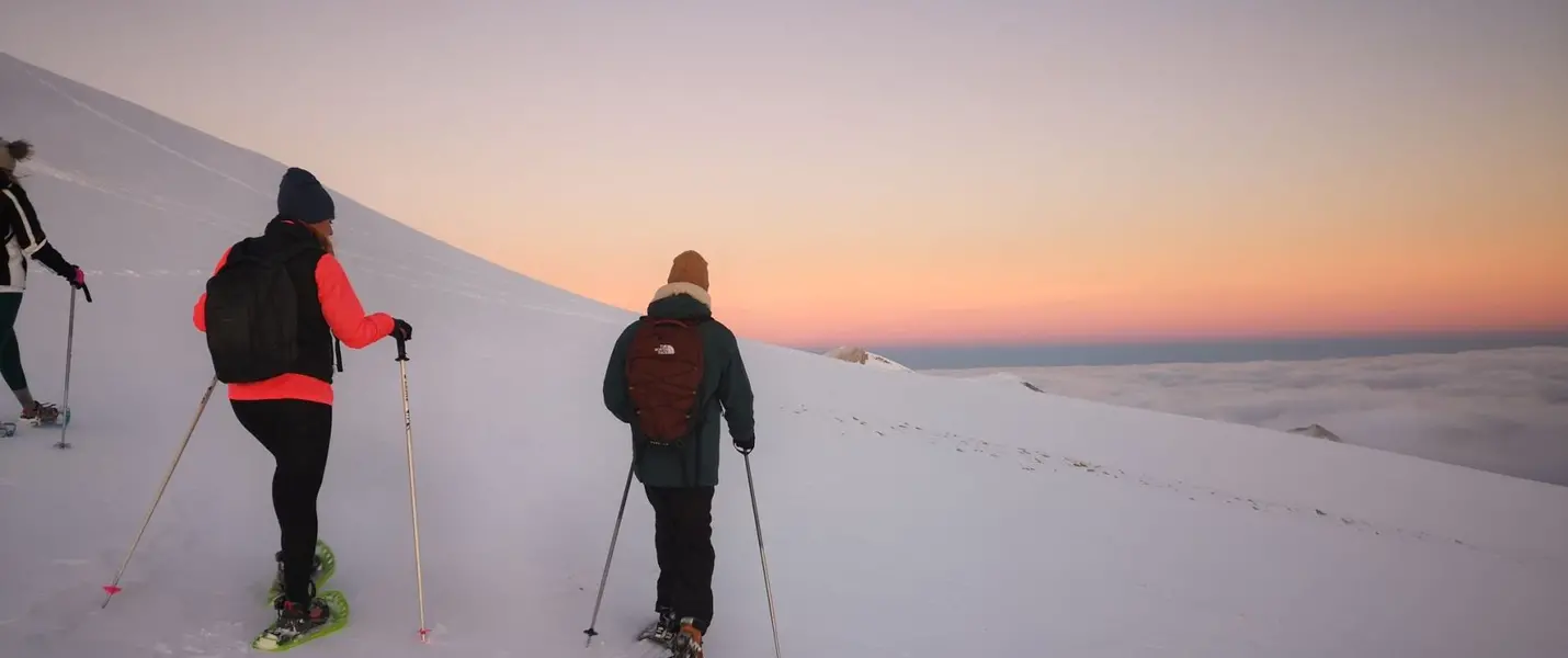 TRAMONTO IN CIASPOLE AI PIANI DI RAGNOLO